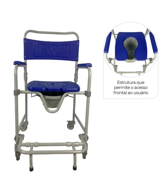 Cadeira de Banho Dobrável e Desmontável até 150 Kg D45 Dellamed