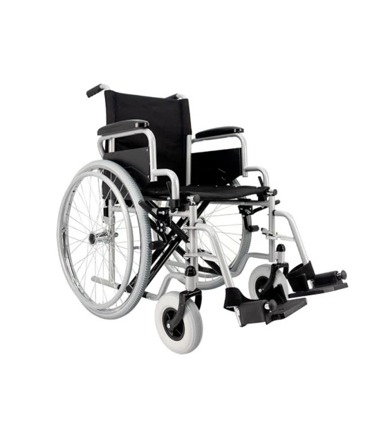 Cadeira de Rodas Dobrável Coyote Aço 44cm - Aço Reforçado, Rodas Grandes