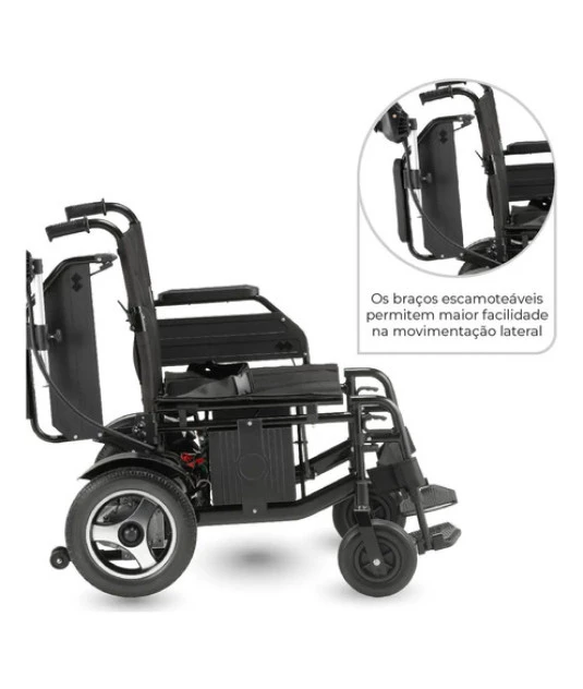 Cadeira De Rodas Motorizada Dobrável D800 Dellamed Até 120kg