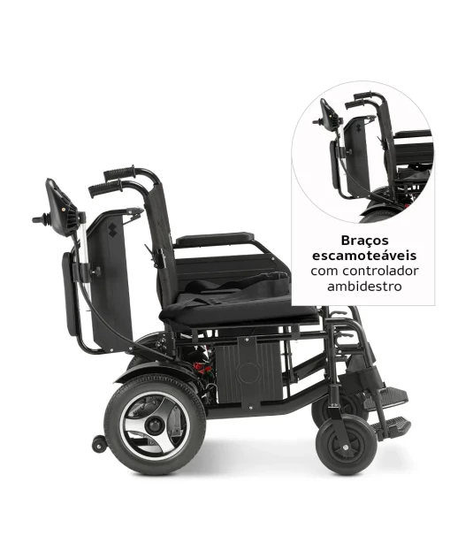 Cadeira De Rodas Motorizada Dobrável D800 Dellamed Até 120kg