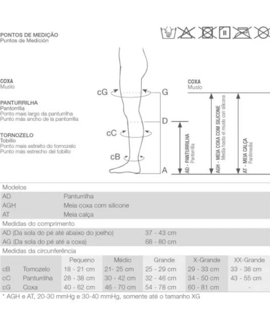 Meia 3/4 Venosan 6000 30-40 mmHg 