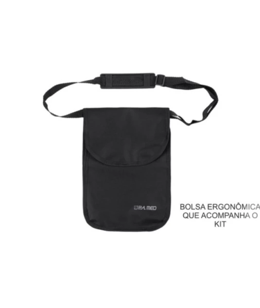 Kit Acadêmico com Bolsa Ergonômica Preta Pa. Med + E-book