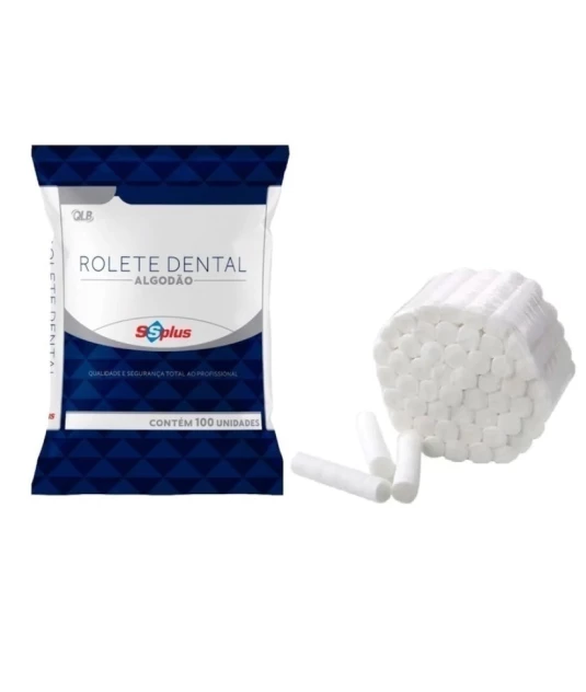 Rolete de Algodão Dental com 100 unidades + E-book