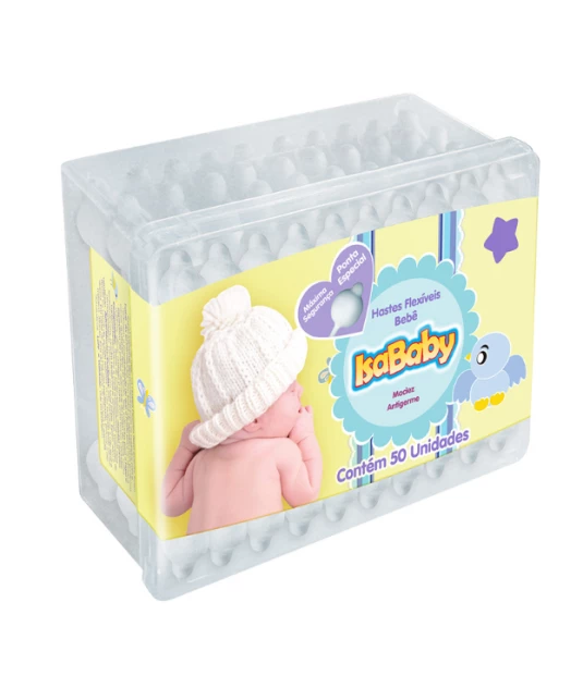 Cotonete Haste Flexível Baby C/50 Isababy