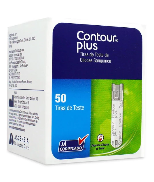 50 Tiras Fitas Reagentes Contour Plus Ascensia Original