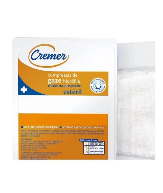 Compressa de gaze steril 7,5x7,5 11 fios 