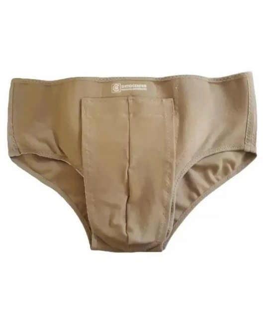 Cueca Para Hernia Inguinal Dupla Bege G Ortocenter