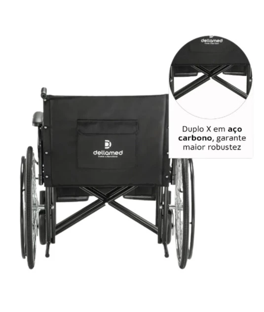 Cadeira de Rodas Obeso 180Kg D500 Dellamed