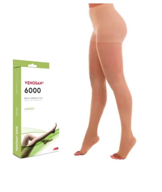 Meia Calça 6000 30-40 Ponteira Aberta Venosan