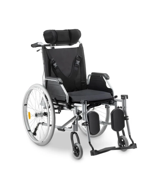 Cadeira de Rodas Tetra Reclinável com Encosto e Cinto até 130 Kg D700 - Dellamed