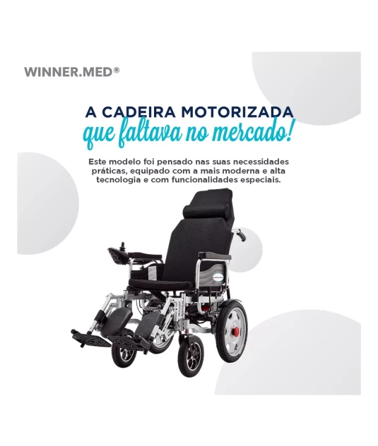 Cadeira de Rodas Motorizada Dobrável W-205 - Winner.Med