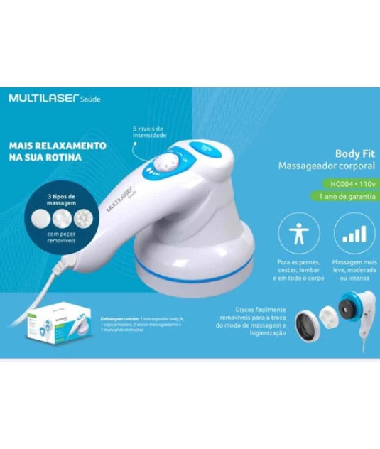 Massageador Corporal Body Fit 110V Multilaser Saude - HC004