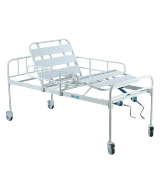 Cama Fawler Simples 2 Manivelas com Grade DX Dellamed
