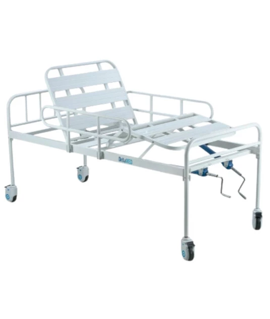 Cama Fawler Simples 2 Manivelas com Grade DX Dellamed