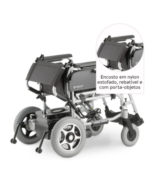 Cadeira de Rodas Motorizada Dobrável Elétrica Bivolt Alumínio D900 Dellamed