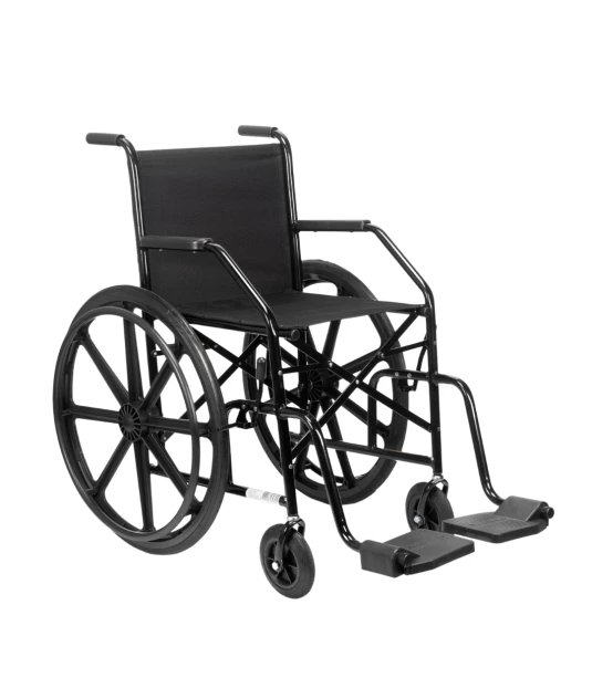 Cadeira de Rodas Preta Roda Nylon CDS 101