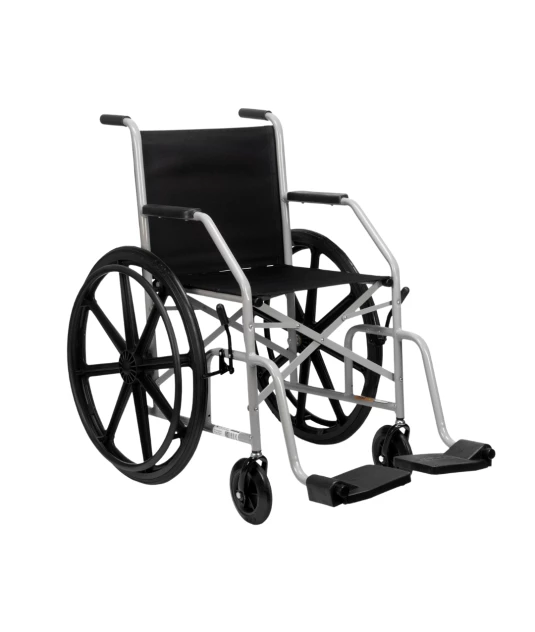Cadeira de Rodas Cinza Roda Nylon CDS 101