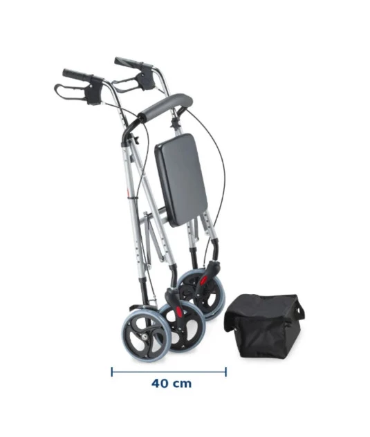 Andador com 4 Rodas Assento e Cesta D12 Dellamed
