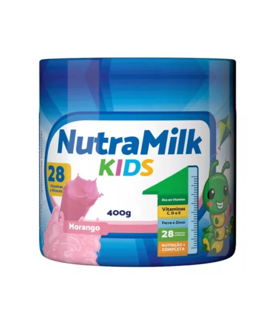 Nutra Milk Kids Complemento Alimentar Infantil 400g - Morango
