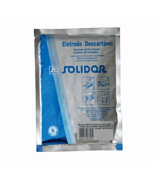 Eletrodo Descartável Adulto com Gel 50 Und