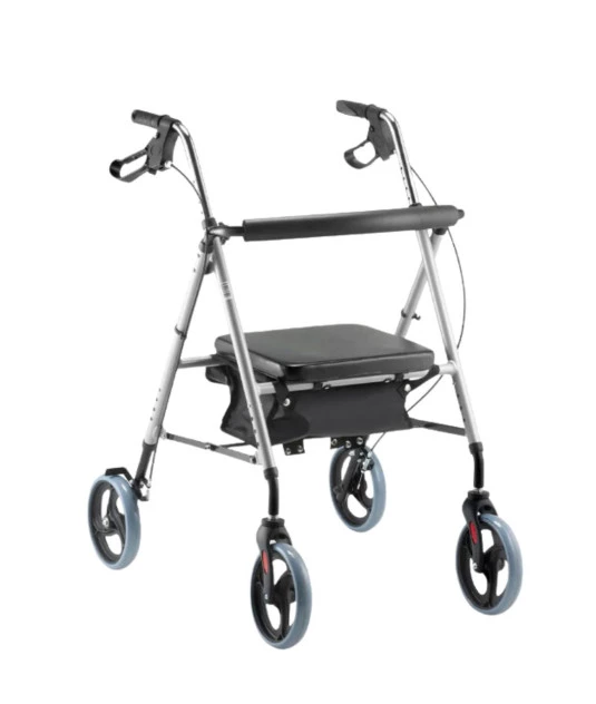 Andador com 4 Rodas Assento e Cesta D12 Dellamed