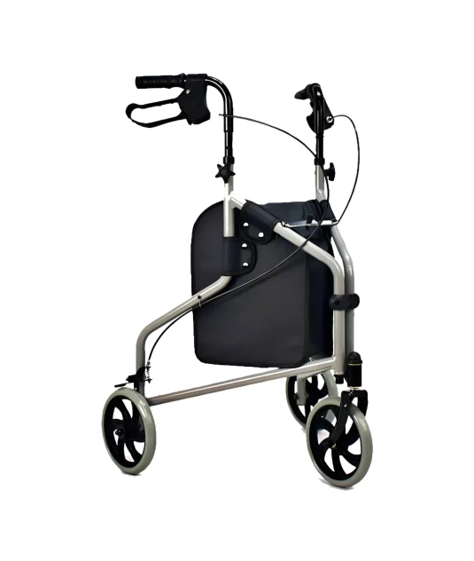 Andador 3 Rodas em Alumínio Evolution com Porta-Objetos e sem Cesto Praxis 