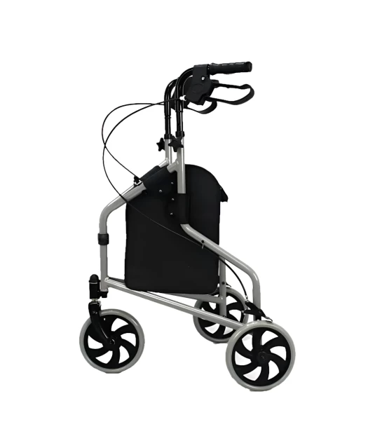 Andador 3 Rodas em Alumínio Evolution com Porta-Objetos e sem Cesto Praxis 