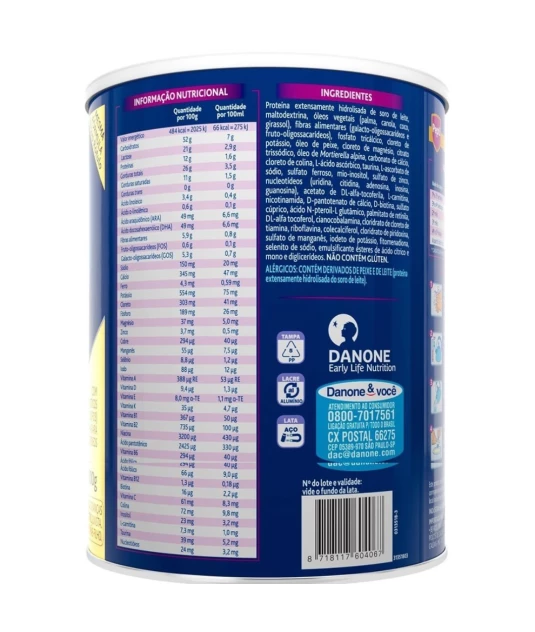Aptamil Pepti 800g - Para Alérgicos a Leite de Vaca/Soja Danone