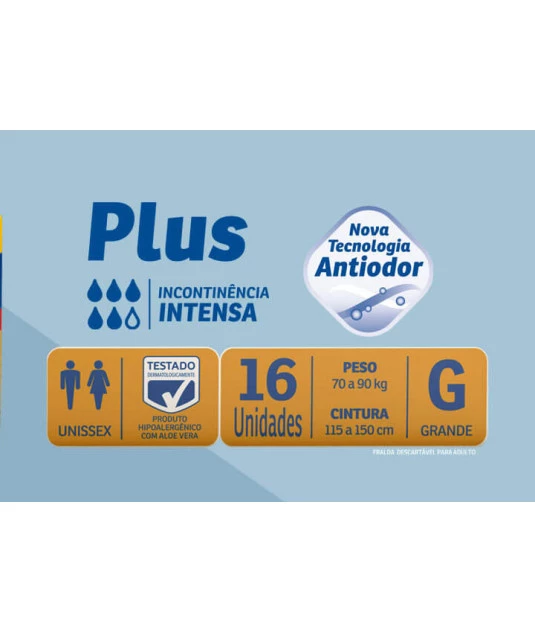 Fralda Descartável Bigfral Plus G com 16 Und