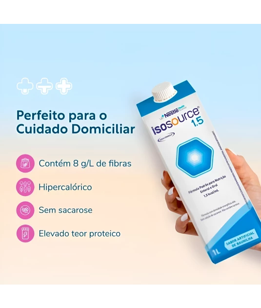 Isosource 1.5 1000ml Sem Sabor Nestle & E-book