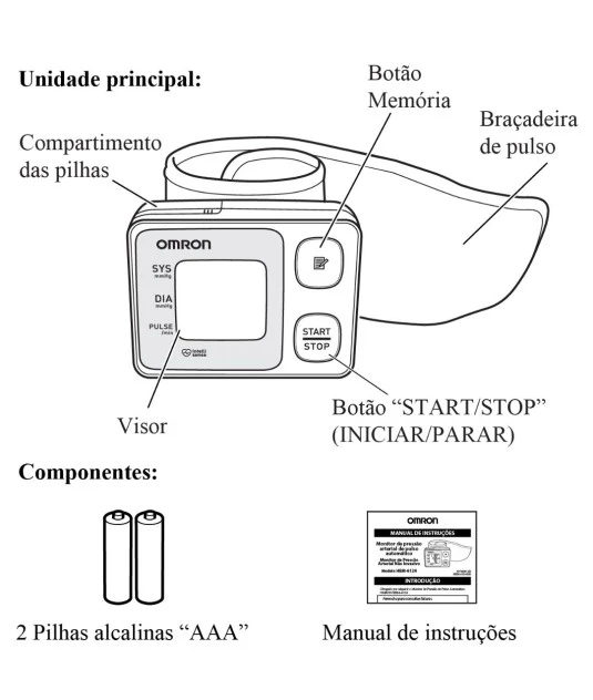 Aparelho de Pressão Arterial de Pulso HEM-6124 Omron
