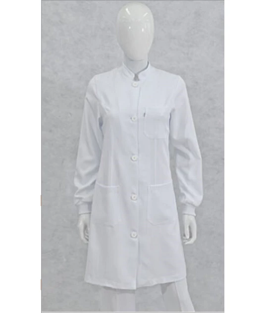 Jaleco Feminino Gabardine Botões Cobertos Gola Padre G Aspen
