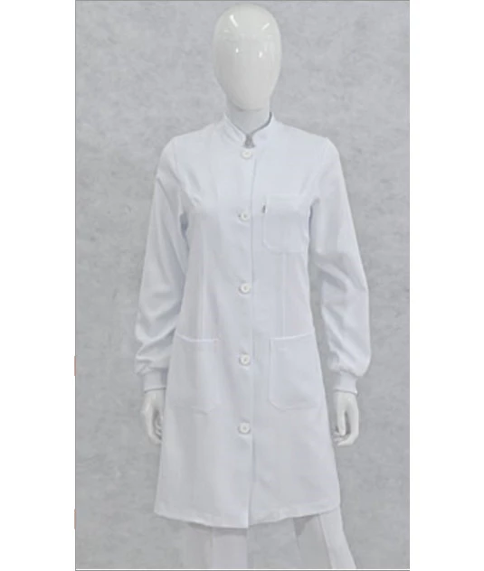 Jaleco Feminino Gabardine Botões Cobertos Gola Padre PP Aspen (