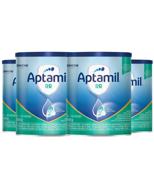 Aptamil RR 800g Kit 2 Unidades Danone – Fórmula Infantil 0 a 12 Meses com DHA, ARA e Goma Jataí