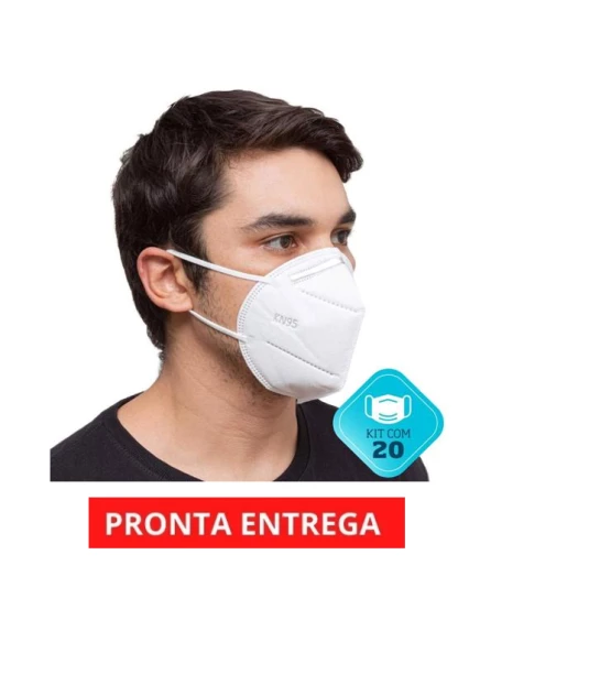 Máscara KN95 c/ Elástico e Clip Nasal