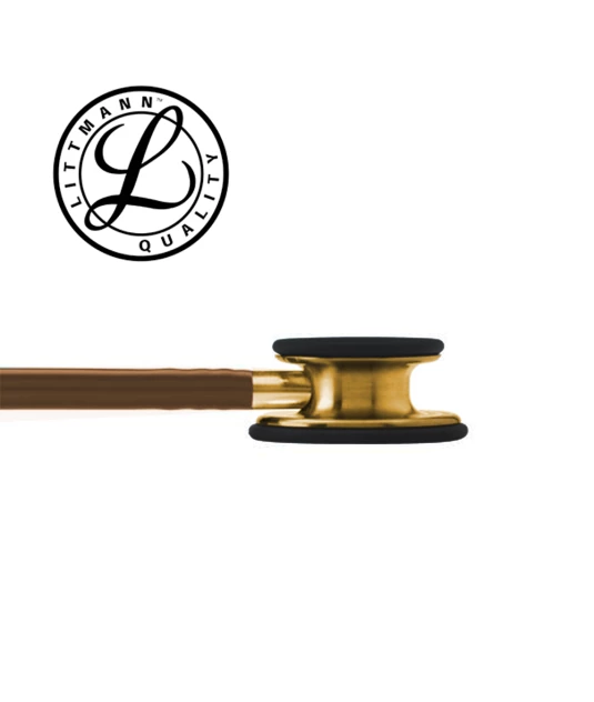 Detalhe de lado do Estetoscópio Littmann Classic III Adulto Chocolate Cobre