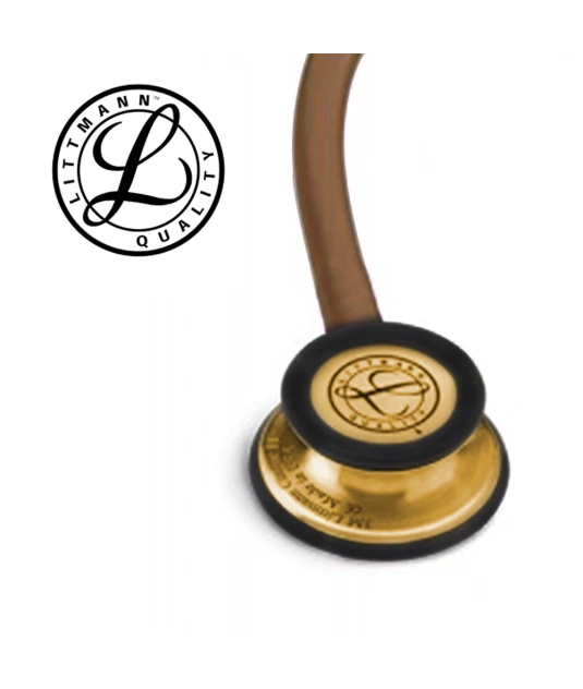 Detalhe de frente do Estetoscópio Littmann Classic III Adulto Chocolate Cobre