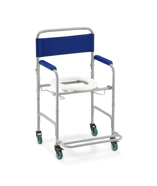 Cadeira de Banho com Encosto Revestido Desmontável Aço - 150 Kg - Medicine Live Well