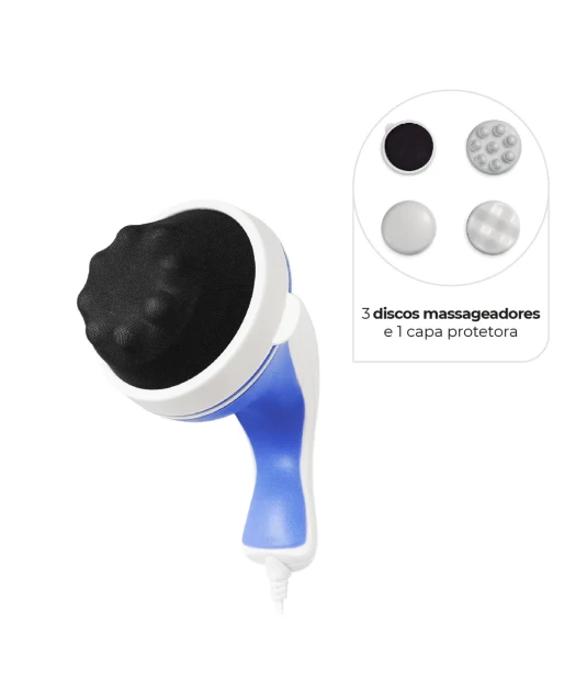 Massageador Corporal Orbital 3 em 1 - Dellamed - Tonifica, Reduz Celulite e Melhora a Circulação