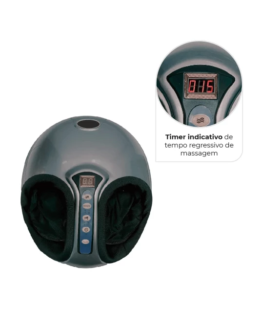 Massageador de Pés com Aquecimento e Inflagem Shiatsu - Dellamed
