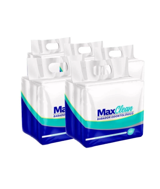 Babador Descartavel Branco com 100 unidades - Max Clean