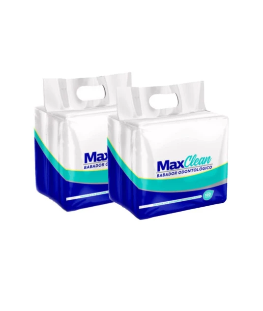 Babador Descartavel Branco com 100 unidades - Max Clean