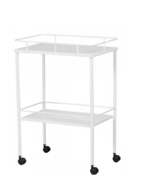 Mesa aux 40x60x80 esmaltada c/rodizios e varanda 