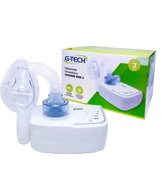 Inalador e Nebulizador Ultrassônico Ultraneb Desk 2 Branco Bivolt G-Tech 