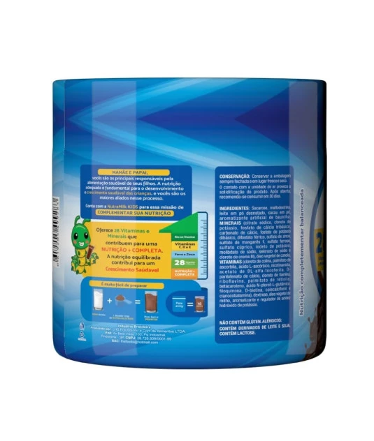 Nutra Milk Kids Complemento Alimentar Infantil 400g - Morango
