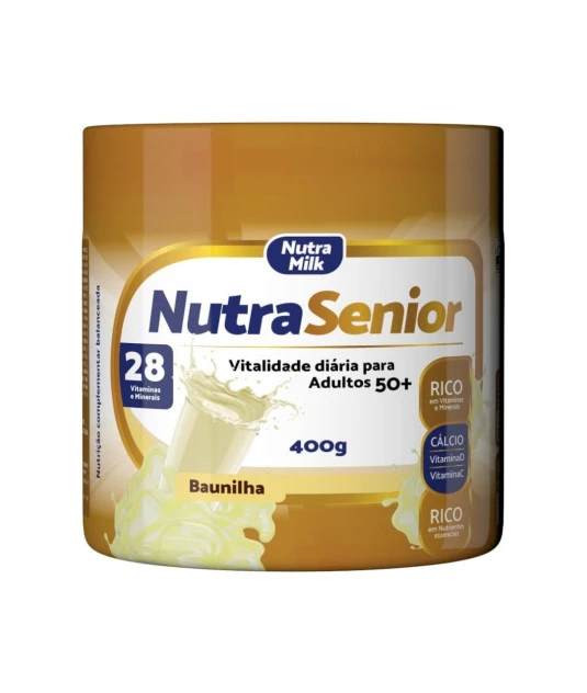 Nutra Senior Adulto 50+ Kit 3 Unidades Complemento Alimentar 400g - Baunilha 