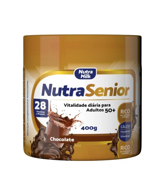 Nutra Senior Adulto 50+ Kit 3 Unidades Complemento Alimentar 400g - Chocolate