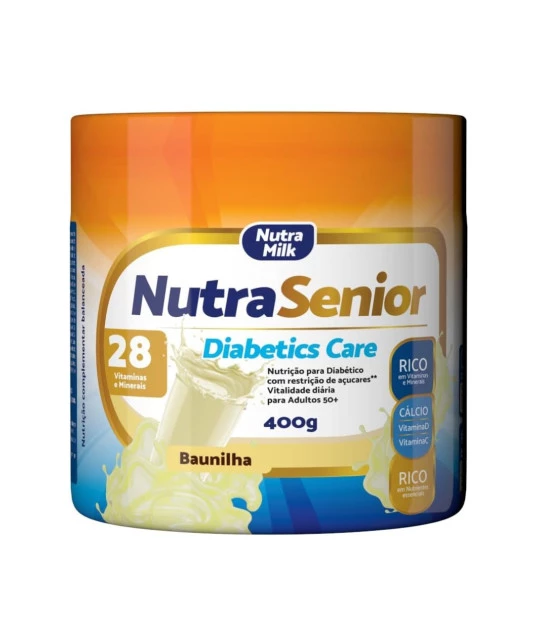 Nutra Senior Adulto 50+ Diabetics Care Zero Açucar 400g - Baunilha