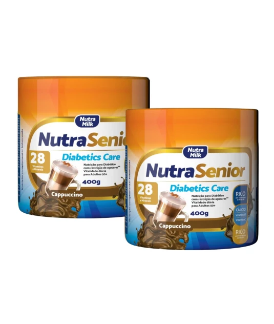 Nutra Senior Adulto 50+ Diabetics Care Zero Açucar 400g - Cappuccino