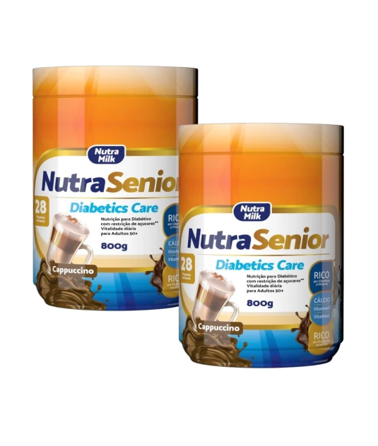 Nutra Senior Adulto 50+ Diabetics Care Zero Açucar 800g - Cappuccino